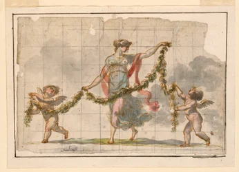 Zeichnung, Wandmalerei, ca. 1820